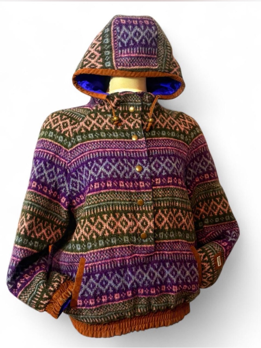 Vintage Women’s Wool Anorak Pullover Jacket LARGE